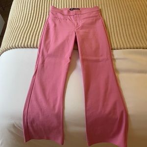 Hot pink pants! Cropped kick flare